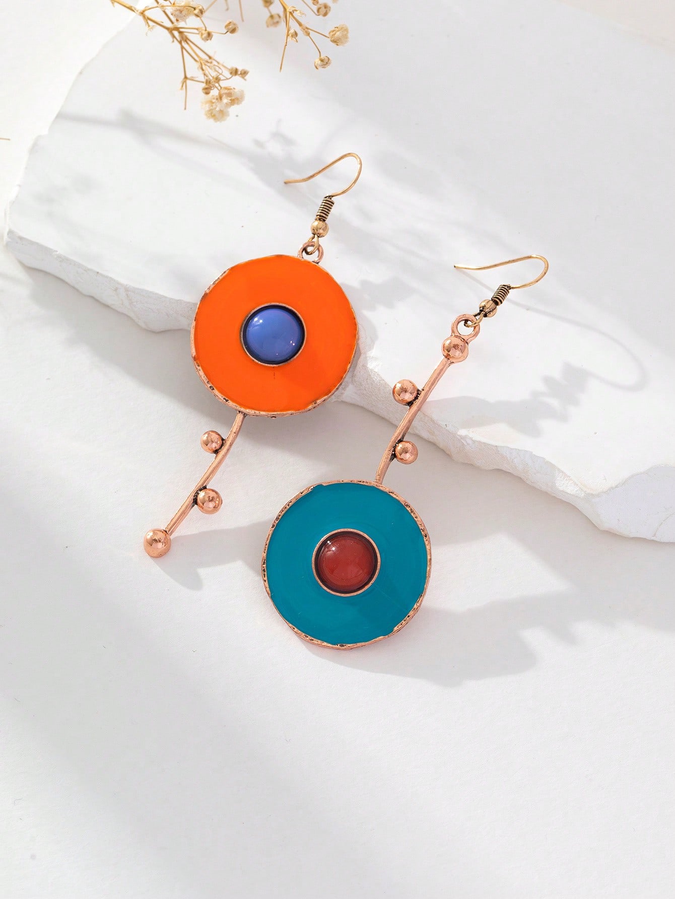 1 Pair Classic Style Round Alloy Drop Earrings display picture 4