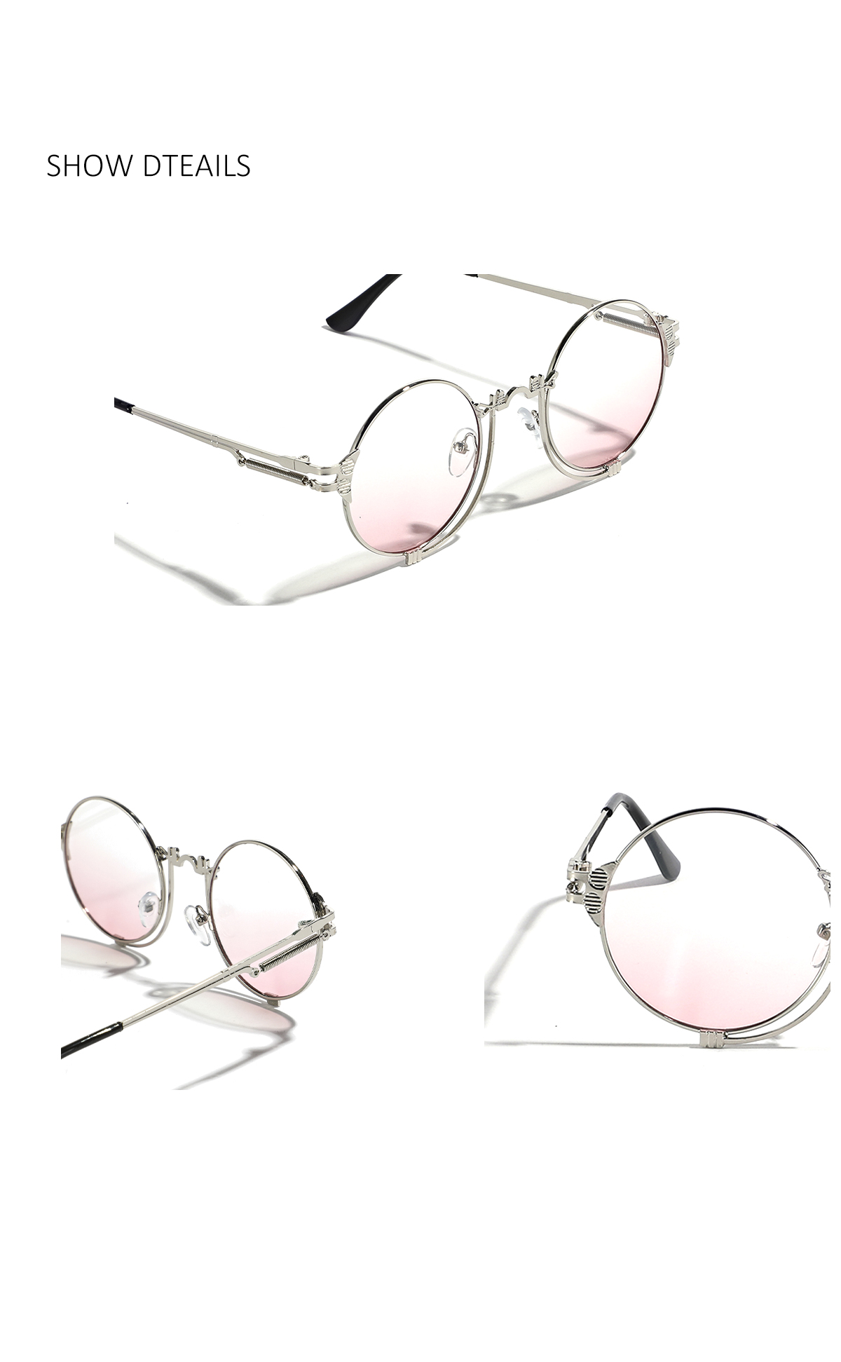 Einfacher Stil Einfarbig Ac Ovaler Rahmen Vollbild Brille display picture 1