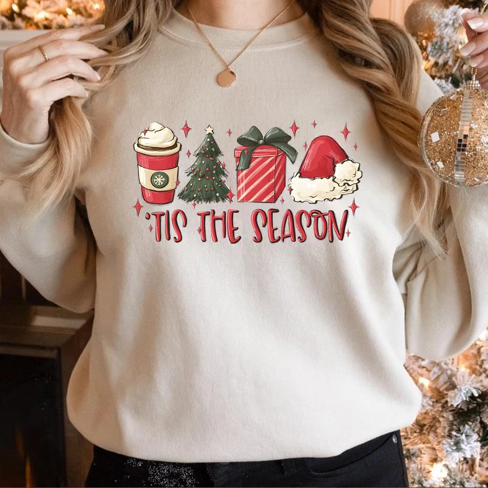 Women's Hoodies Long Sleeve Printing Christmas Letter display picture 1