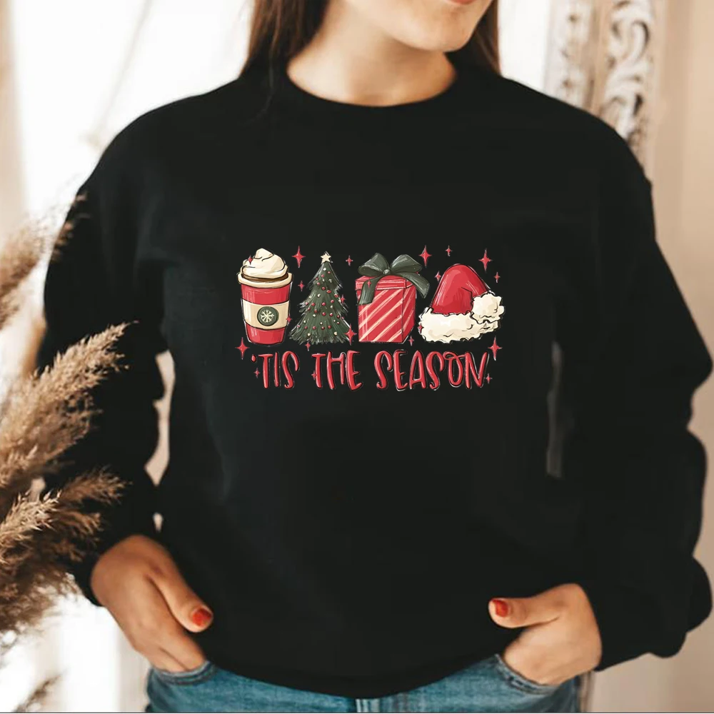 Women's Hoodies Long Sleeve Printing Christmas Letter display picture 3