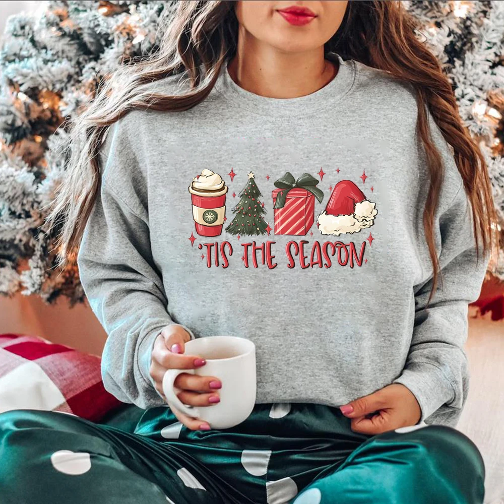Women's Hoodies Long Sleeve Printing Christmas Letter display picture 4