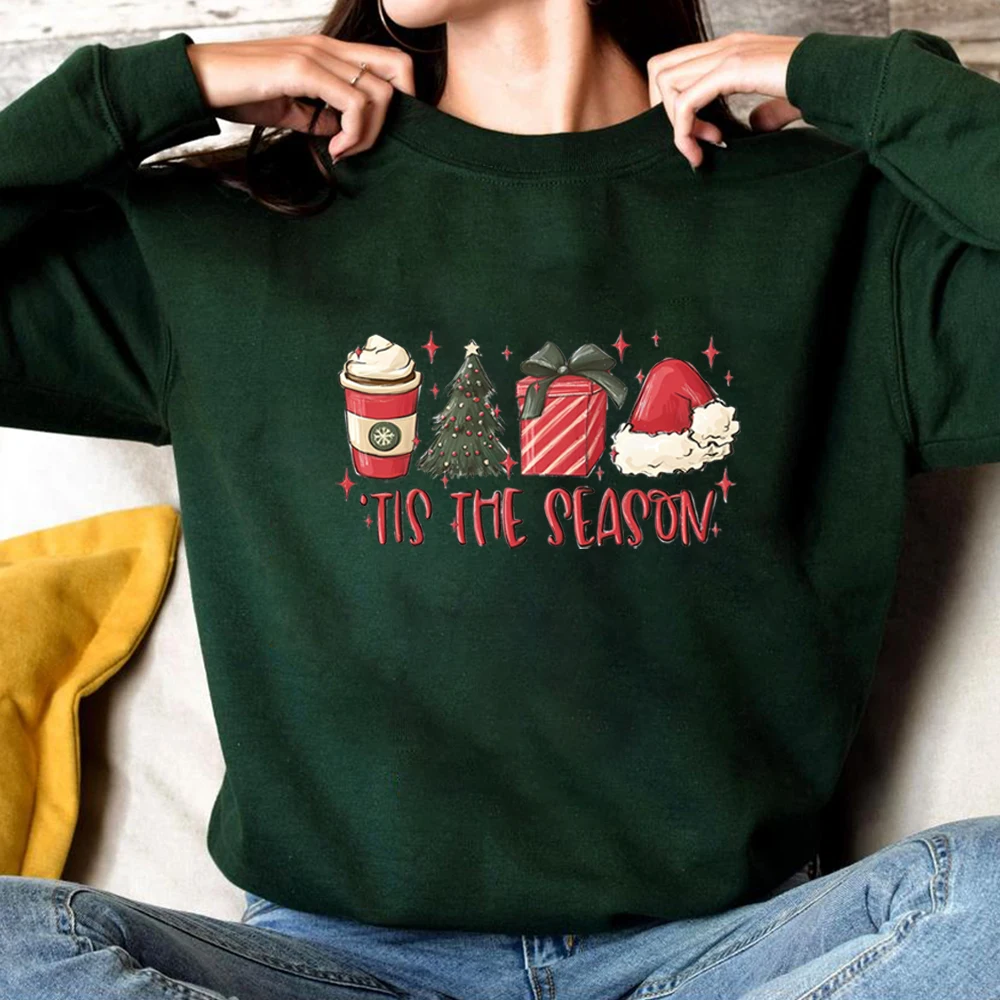 Women's Hoodies Long Sleeve Printing Christmas Letter display picture 5