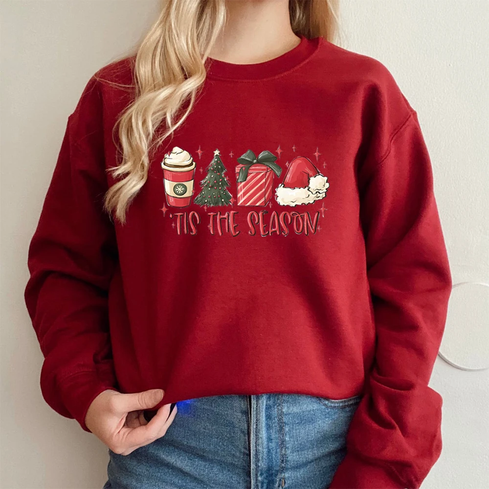 Women's Hoodies Long Sleeve Printing Christmas Letter display picture 9