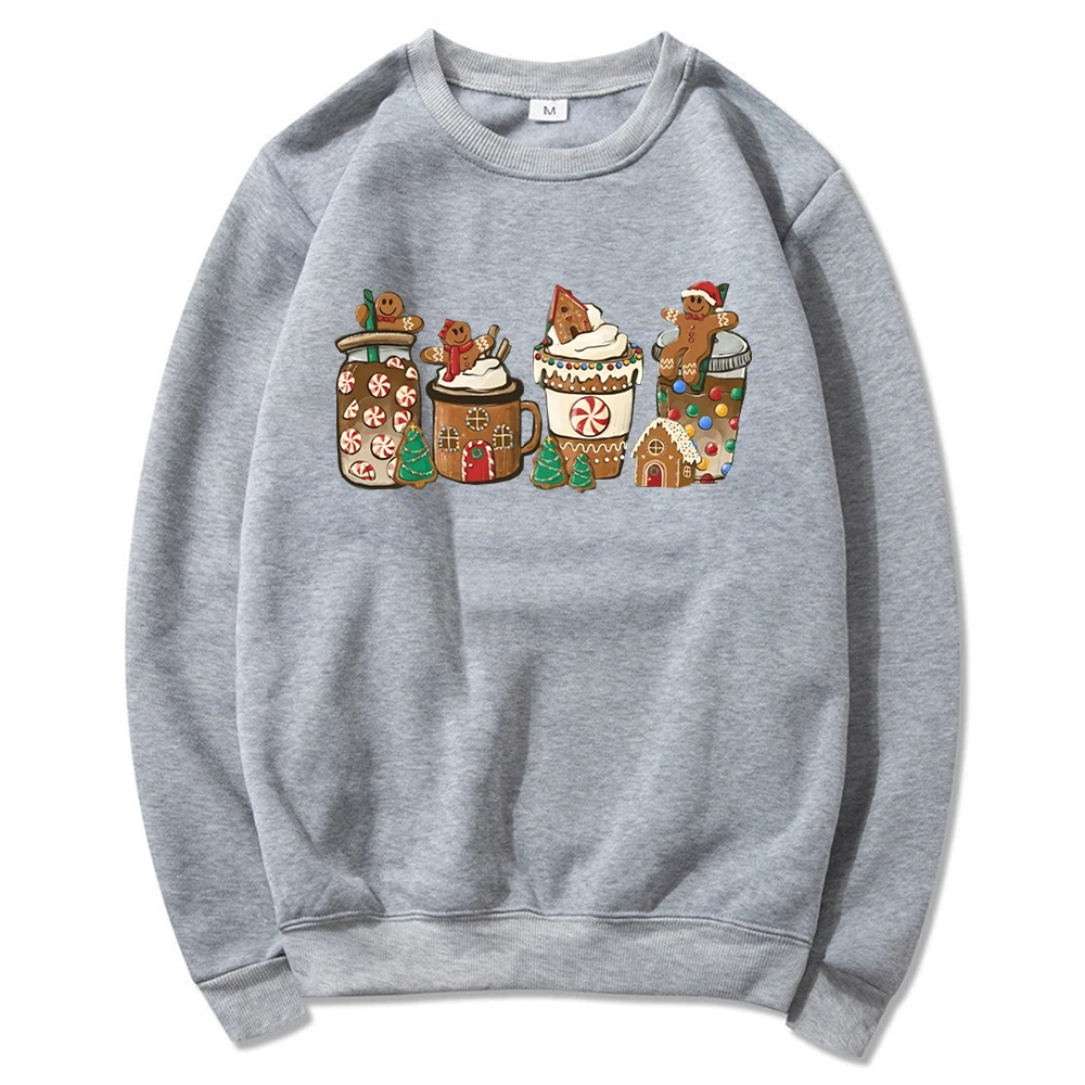 Damen Kapuzen Pullover Lange Ärmel Thermotransferdruck Lässig Weihnachtsbaum Lebkuchen display picture 3