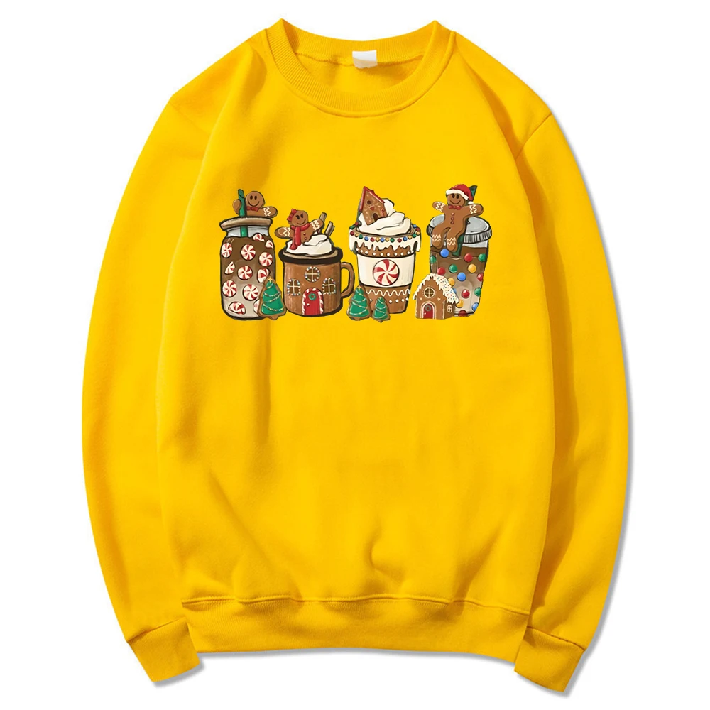 Damen Kapuzen Pullover Lange Ärmel Thermotransferdruck Lässig Weihnachtsbaum Lebkuchen display picture 9