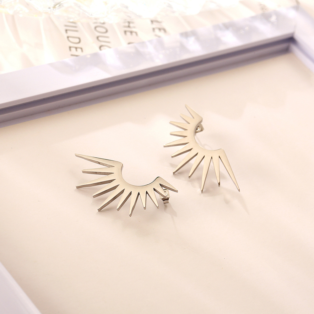 1 Pair Basic Modern Style Geometric Plating 304 Stainless Steel 18K Gold Plated Ear Studs display picture 2