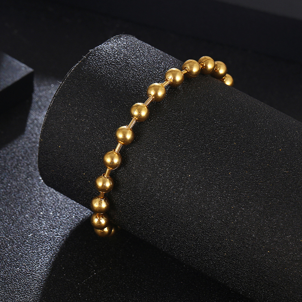 Hip-Hop Streetwear Solid Color 304 Stainless Steel Plating 18K Gold Plated Unisex Bracelets display picture 2
