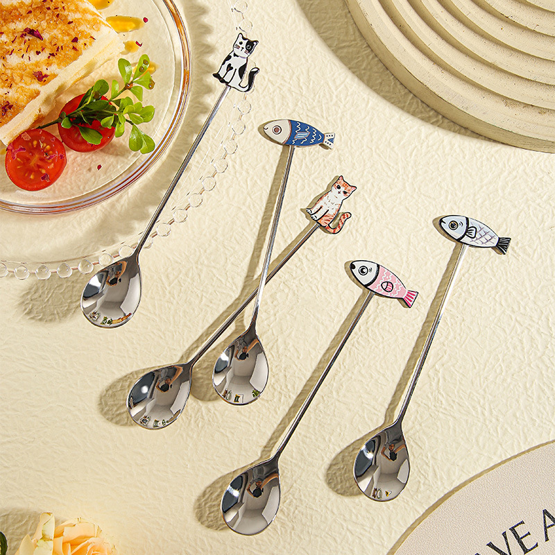 Cute Cartoon Stainless Steel Spoon 1 Piece display picture 4