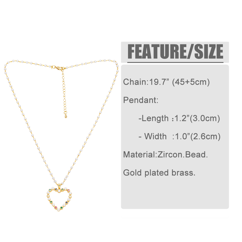 Elegant Simple Style Heart Shape Mermaid Copper Plating Inlay Zircon 18k Gold Plated Pendant Necklace display picture 1