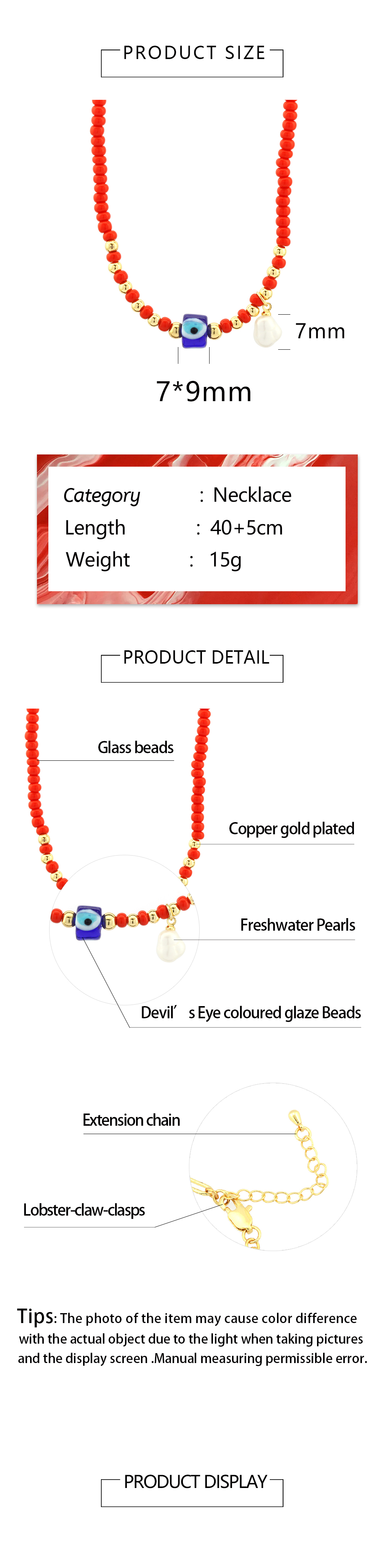 Bohemian Devil's Eye Freshwater Pearl Glass Copper Plating 18k Gold Plated Women's Pendant Necklace display picture 1