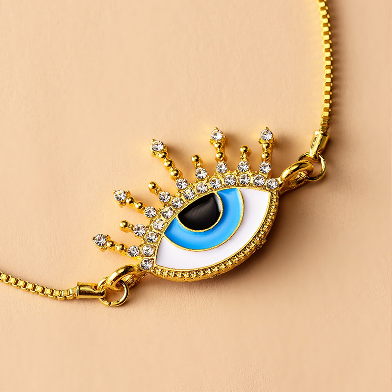 Simple Style Devil's Eye Alloy Inlay Rhinestones Women's Bracelets display picture 2