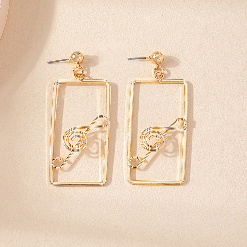 1 Pair Casual Geometric Plating Ferroalloy 14k Gold Plated Drop Earrings display picture 4