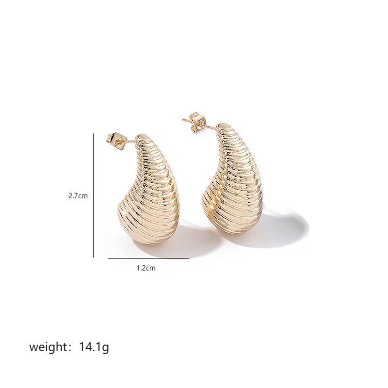 1 Pair Modern Style Simple Style Water Droplets Plating Copper 18k Gold Plated White Gold Plated Ear Studs display picture 2