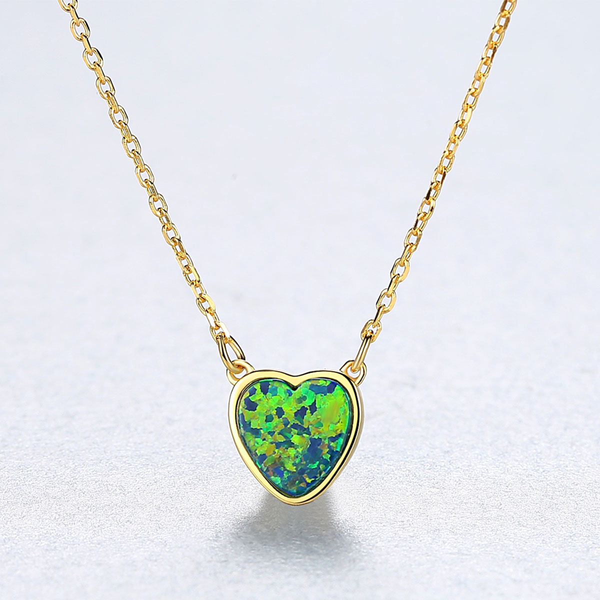 Elegant Heart Shape Solid Color Sterling Silver Plating Pendant Necklace display picture 1