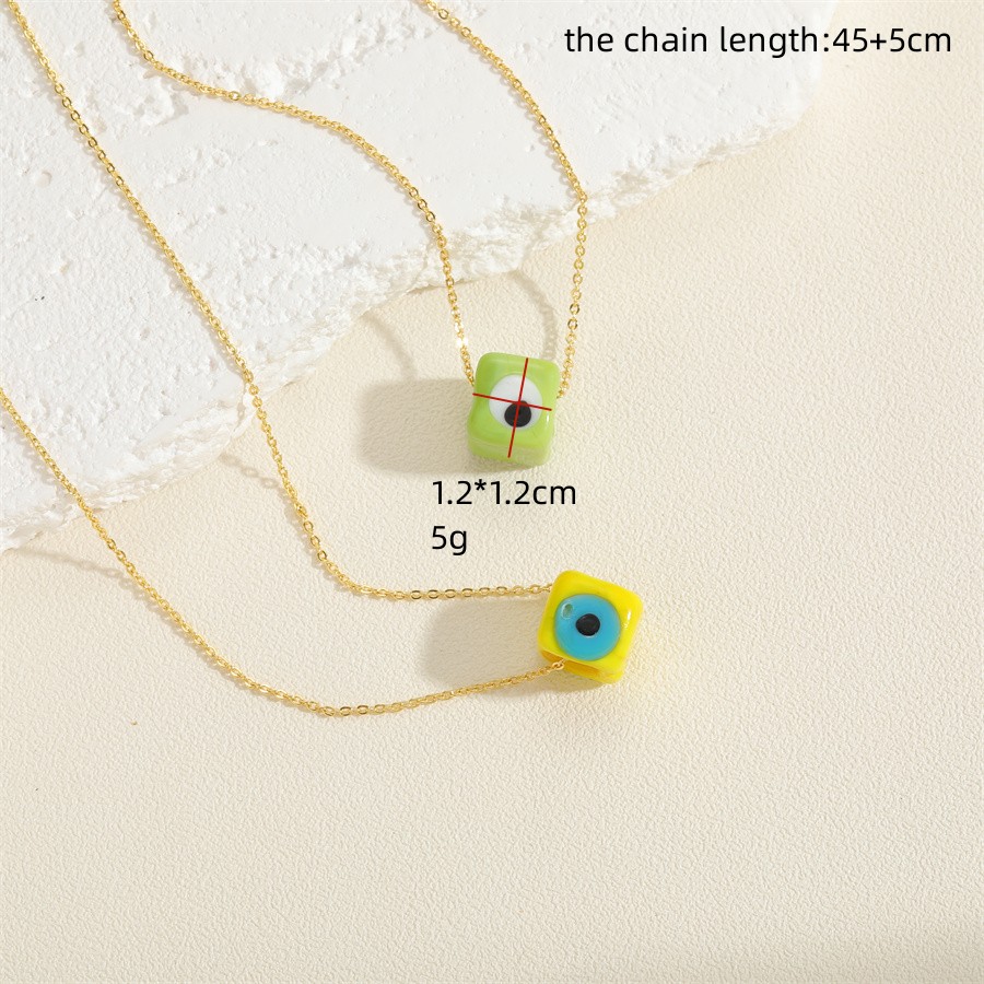 Elegant Simple Style Square Copper Plating 14k Gold Plated Pendant Necklace display picture 3