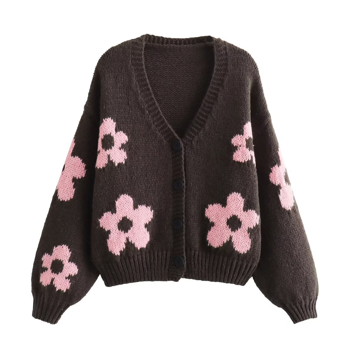 Women's Sweater Long Sleeve Sweaters & Cardigans Casual Flower display picture 1
