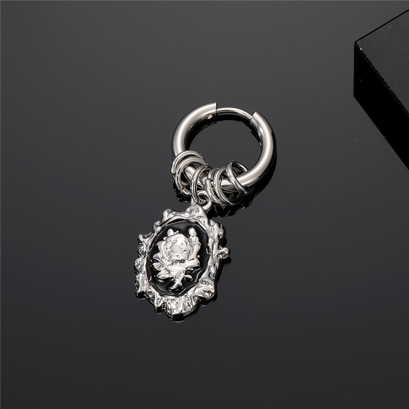 1 Piece Vintage Style Punk Streetwear Moon Spider Butterfly Stainless Steel Alloy Drop Earrings display picture 13