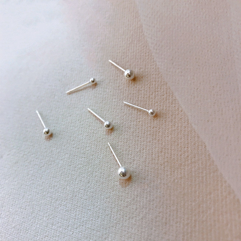 1 Pair Simple Style Round Plating Inlay Alloy Pearl Silver Plated Ear Studs display picture 6