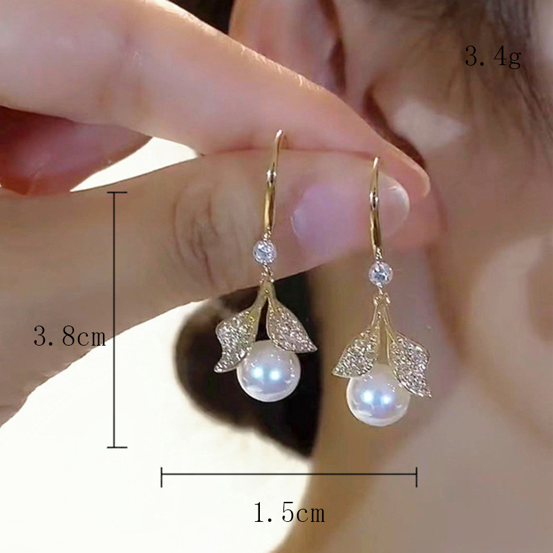 1 Paire Style Simple Lapin Cerf Placage Incruster Strass Strass Plaqué Or 14k Boucles D'oreilles display picture 34