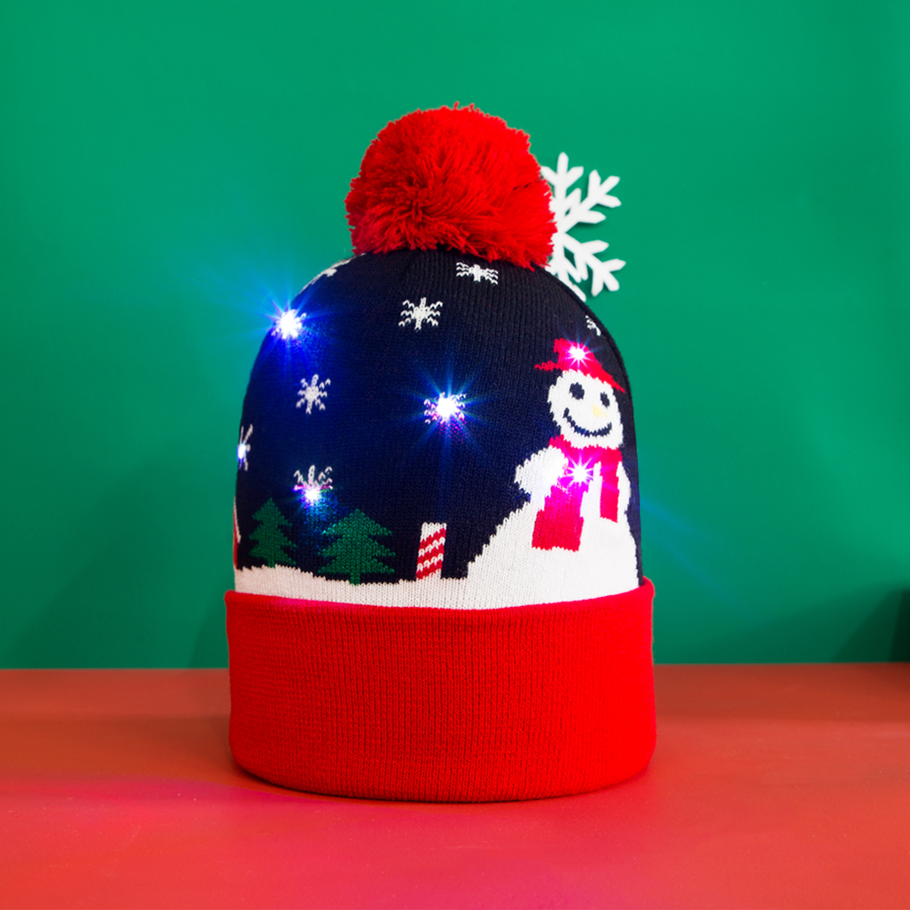 Unisex Casual Cute Santa Claus Snowman Eaveless Wool Cap display picture 4