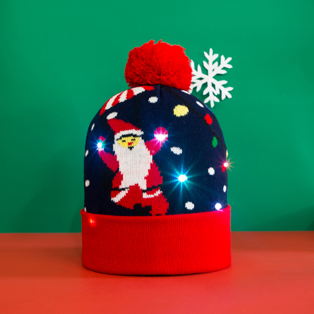 Unisex Casual Cute Santa Claus Snowman Eaveless Wool Cap display picture 6