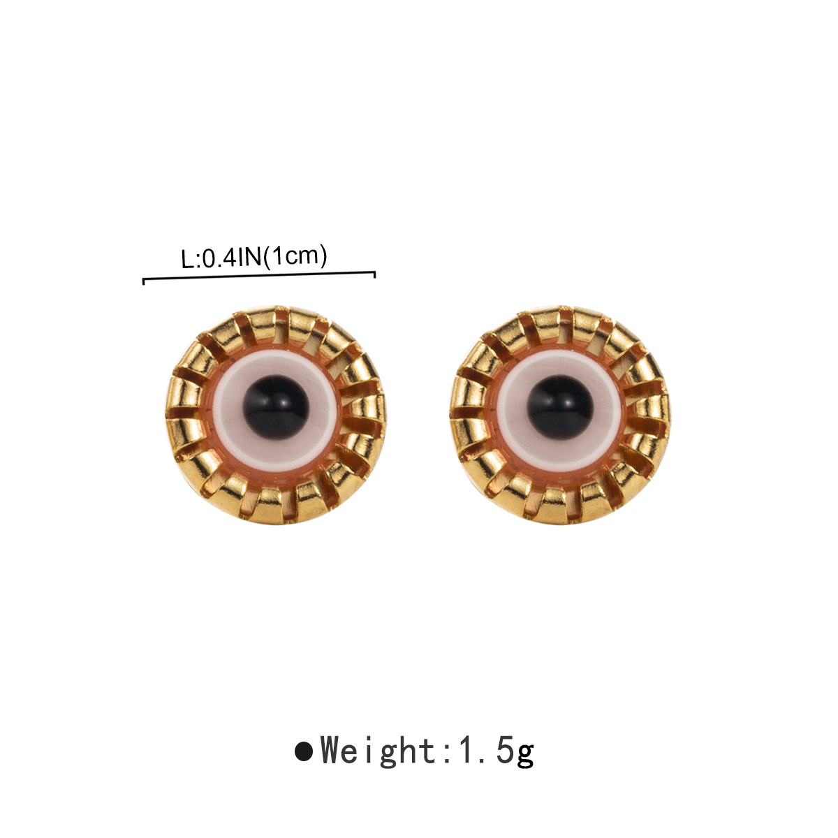 1 Pair Casual Retro Devil's Eye Stainless Steel Ear Studs display picture 1