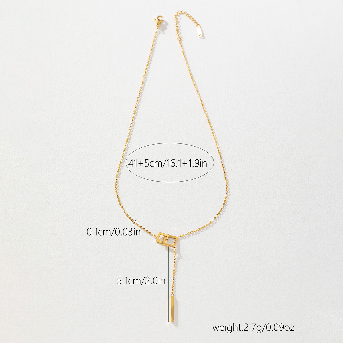Wholesale Elegant Classic Style Solid Color Titanium Steel Chain Pendant Necklace display picture 4