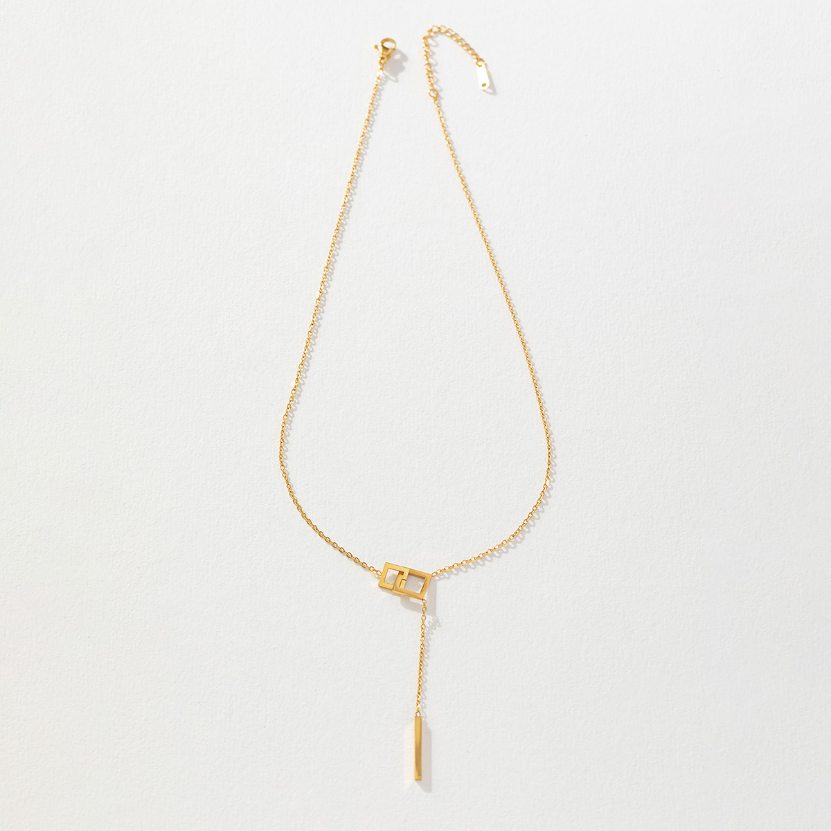 Wholesale Elegant Classic Style Solid Color Titanium Steel Chain Pendant Necklace display picture 5
