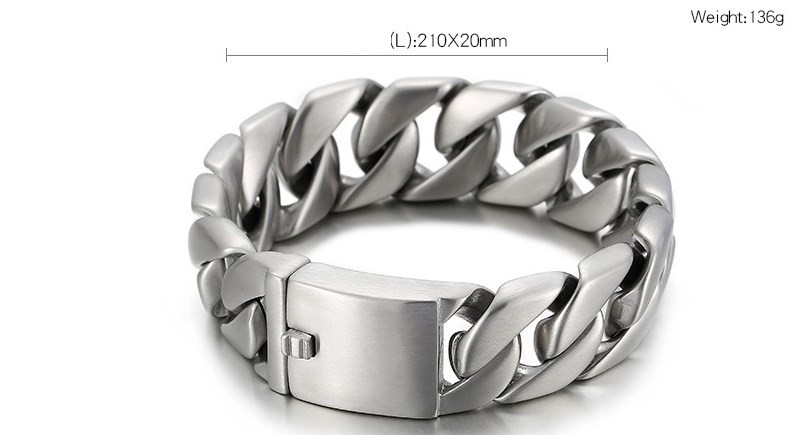 Hip-Hop Geometric Stainless Steel Polishing 18K Gold Plated Men's Bracelets display picture 20