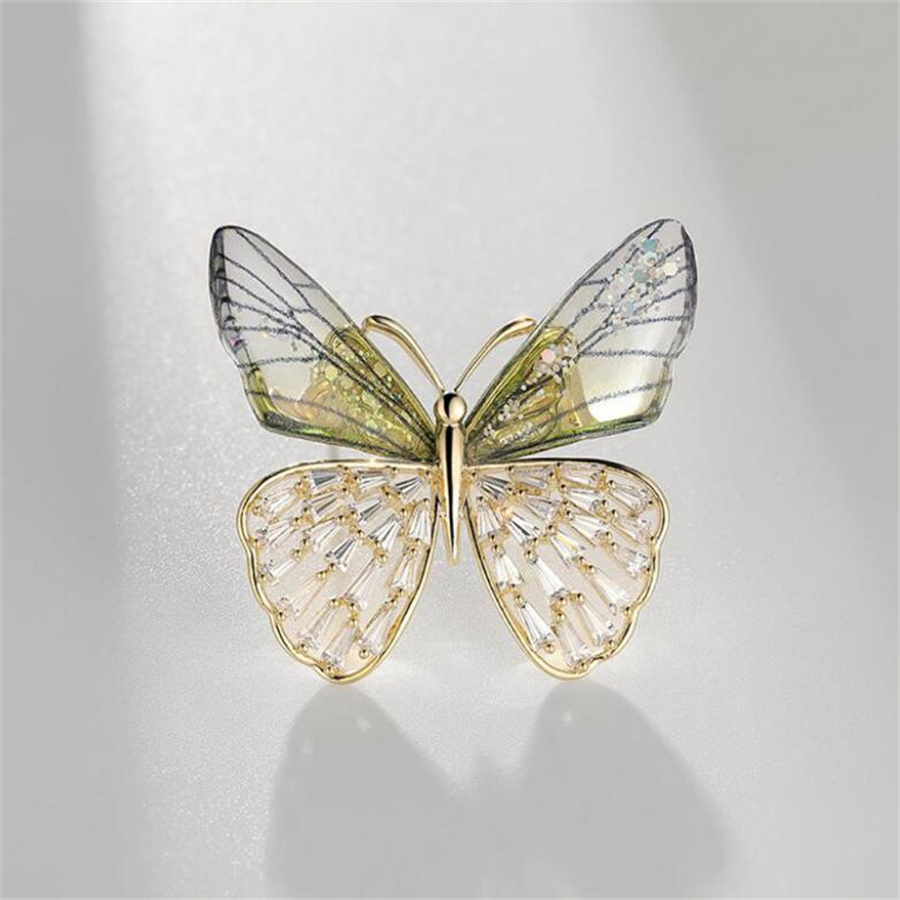 Elegant Butterfly Arylic Alloy Rhinestones Women's Brooches display picture 3