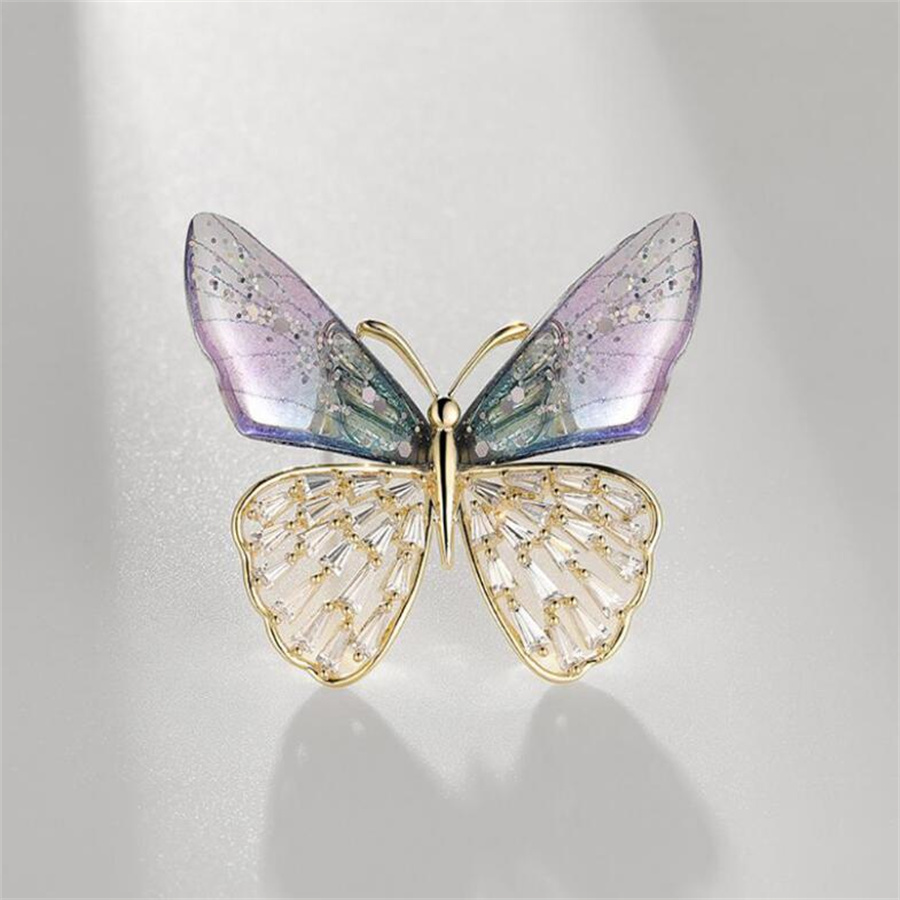 Elegant Butterfly Arylic Alloy Rhinestones Women's Brooches display picture 4