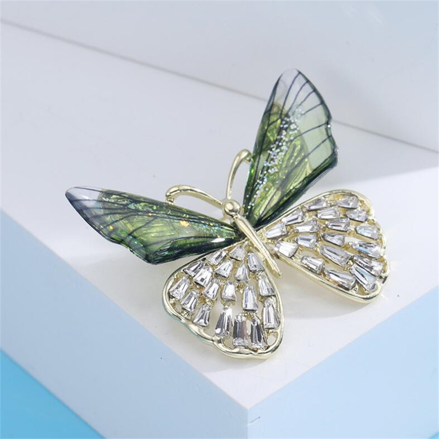 Elegant Butterfly Arylic Alloy Rhinestones Women's Brooches display picture 2