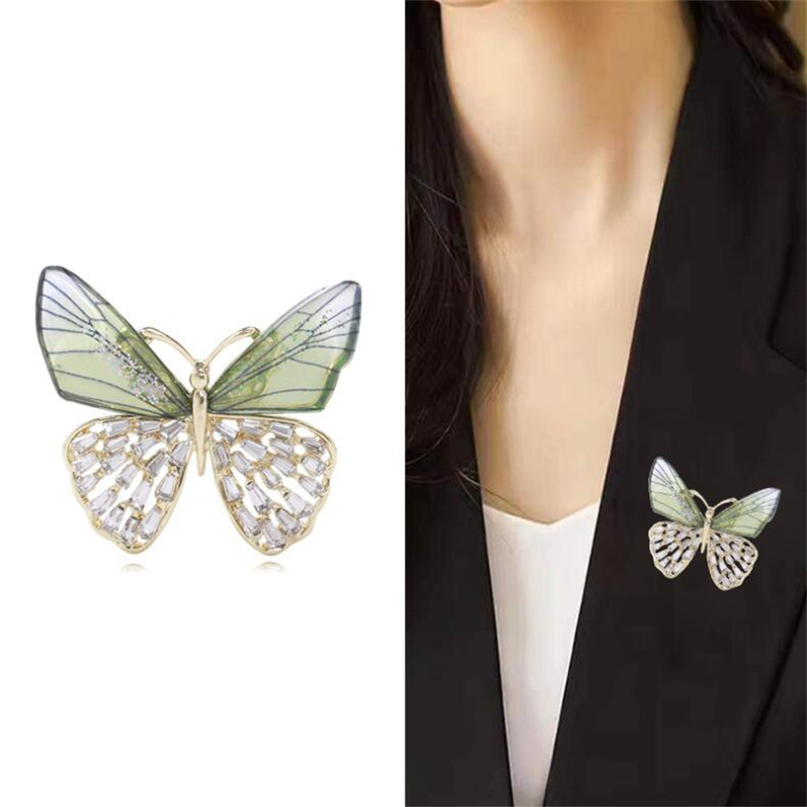 Elegant Butterfly Arylic Alloy Rhinestones Women's Brooches display picture 8