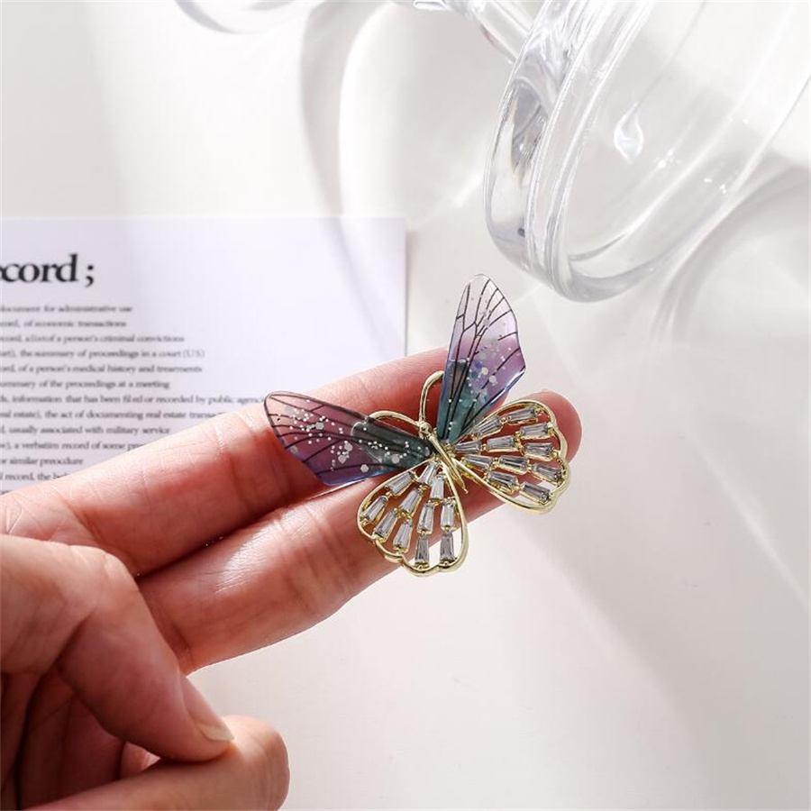 Elegant Butterfly Arylic Alloy Rhinestones Women's Brooches display picture 14