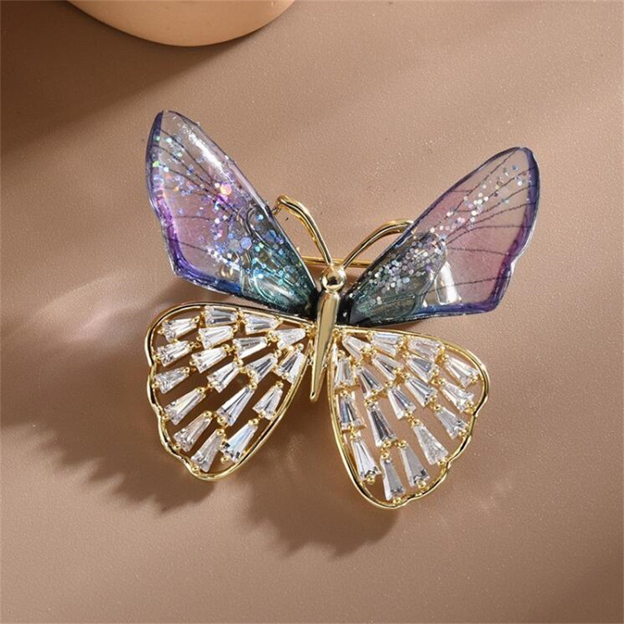Elegant Butterfly Arylic Alloy Rhinestones Women's Brooches display picture 18