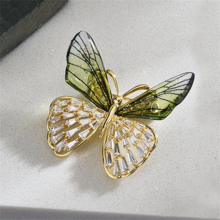 Elegant Butterfly Arylic Alloy Rhinestones Women's Brooches display picture 16
