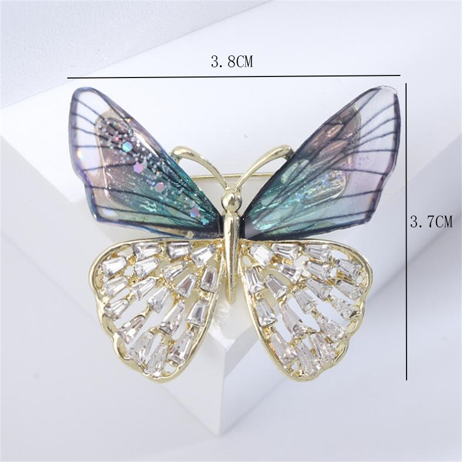 Elegant Butterfly Arylic Alloy Rhinestones Women's Brooches display picture 11