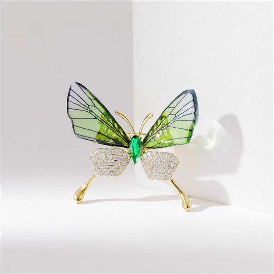 Vintage Style Butterfly Alloy Plating Inlay Acrylic Rhinestones Women's Brooches display picture 9