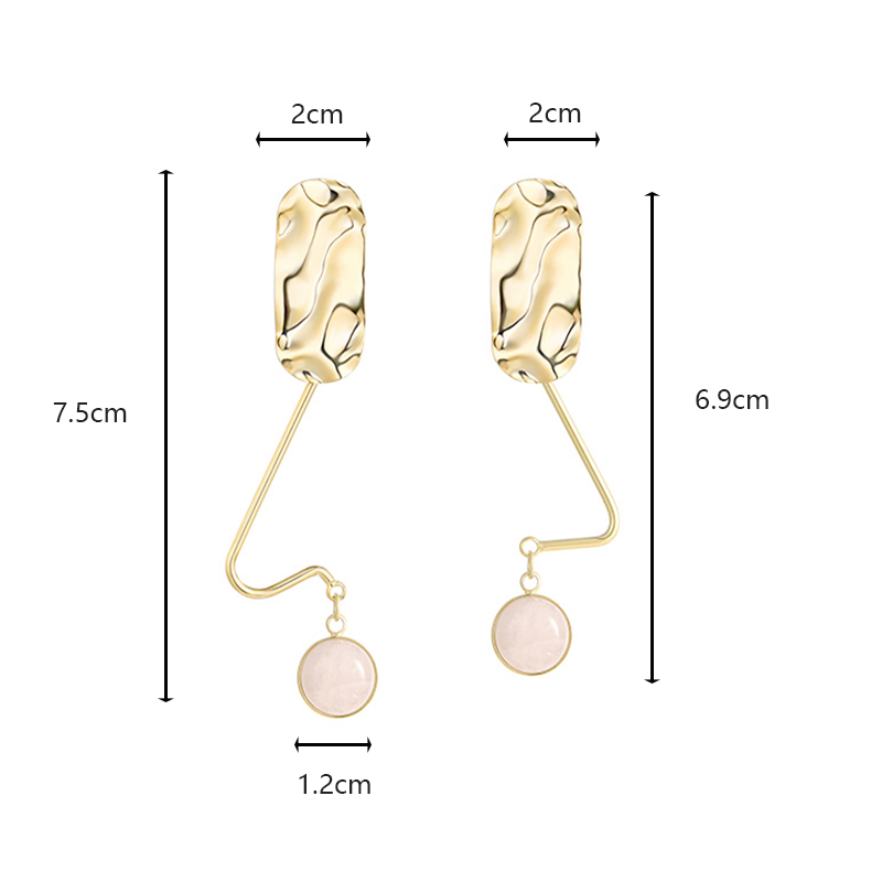 1 Pair Elegant Solid Color Plating Inlay Copper Natural Stone Silver Plated Ear Hook display picture 6