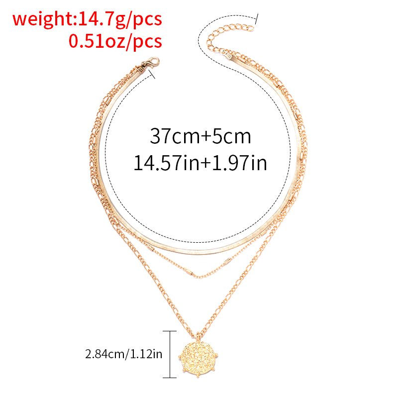 Elegant Simple Style Round Alloy Wholesale Layered Necklaces display picture 2