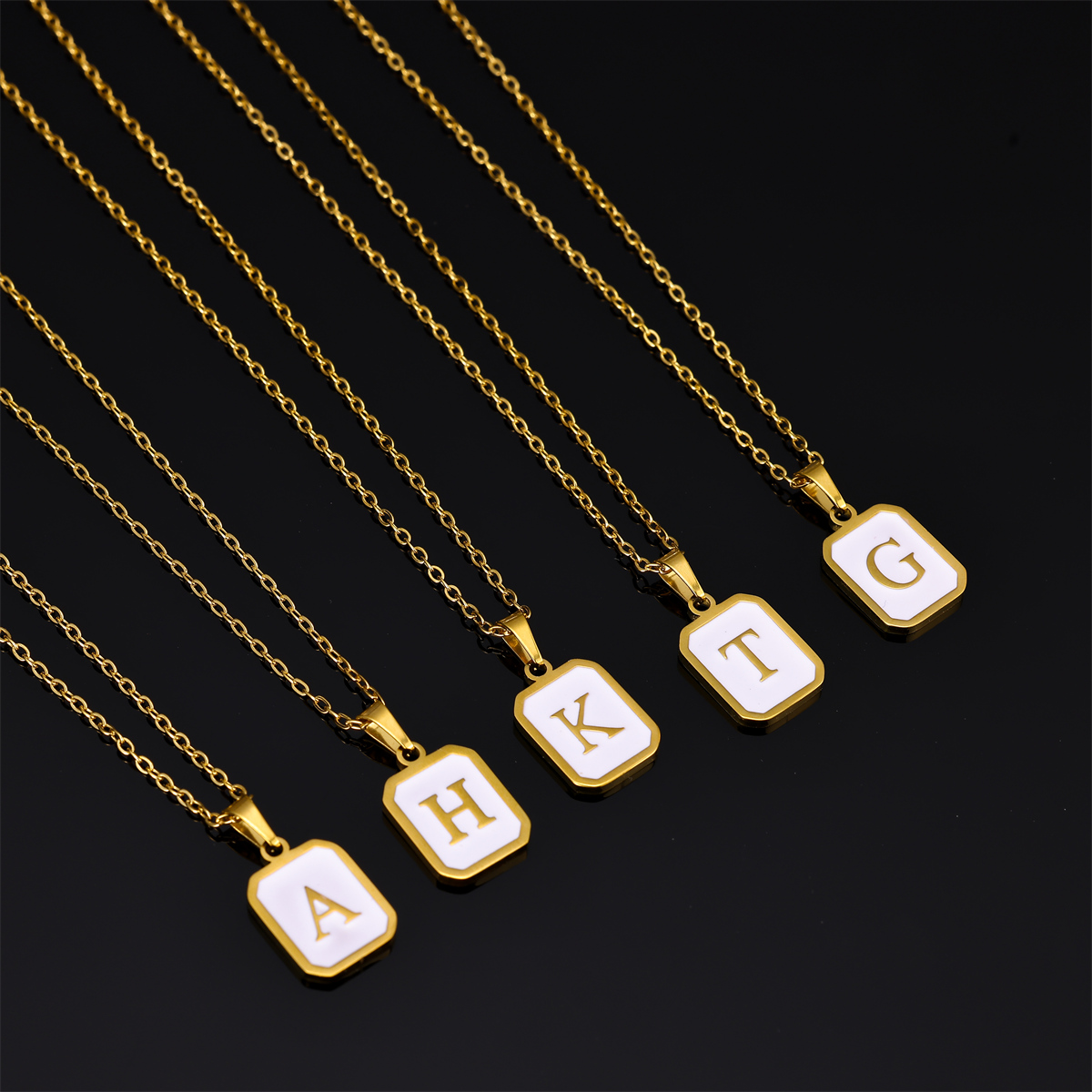 Stainless Steel Artistic Simple Style Casual Plating Letter Pendant Necklace display picture 1
