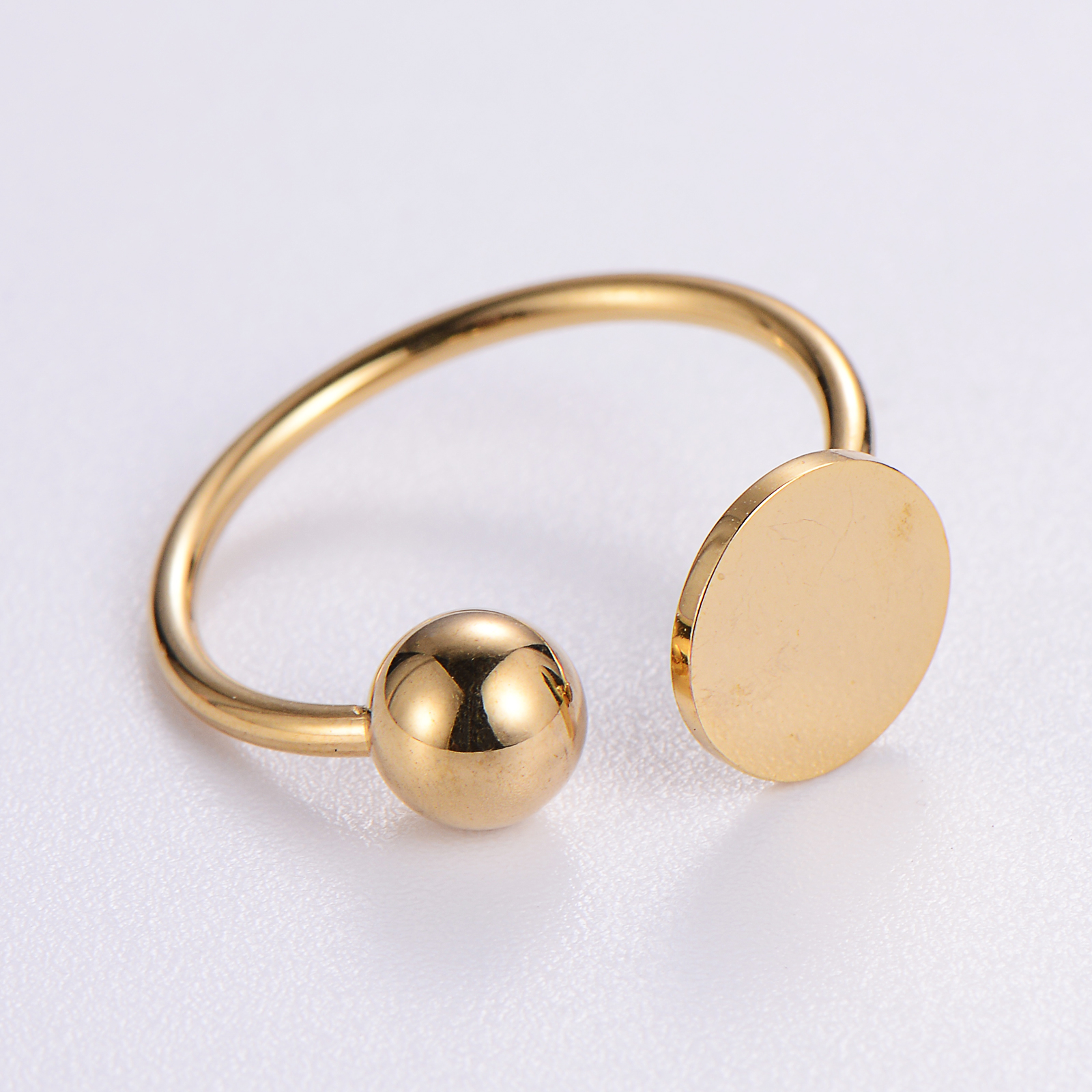 Casual Elegant Classic Style Solid Color Stainless Steel Plating 24k Gold Plated Rose Gold Plated Rings display picture 6