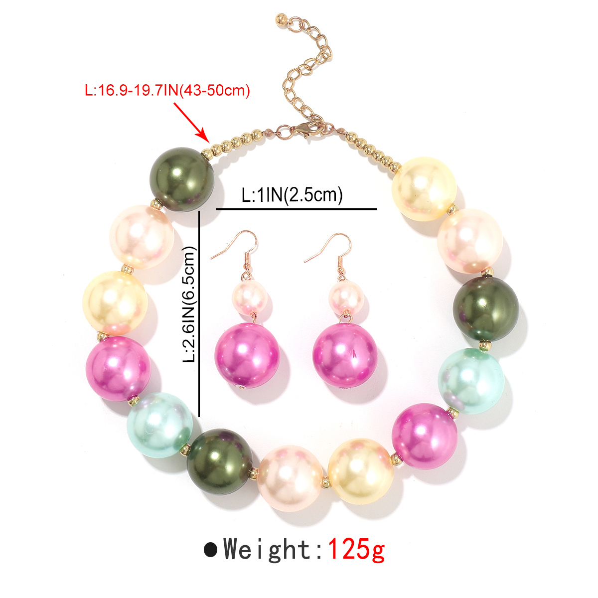 Elegant Luxurious Simple Style Round Imitation Pearl Women's Earrings Necklace display picture 2