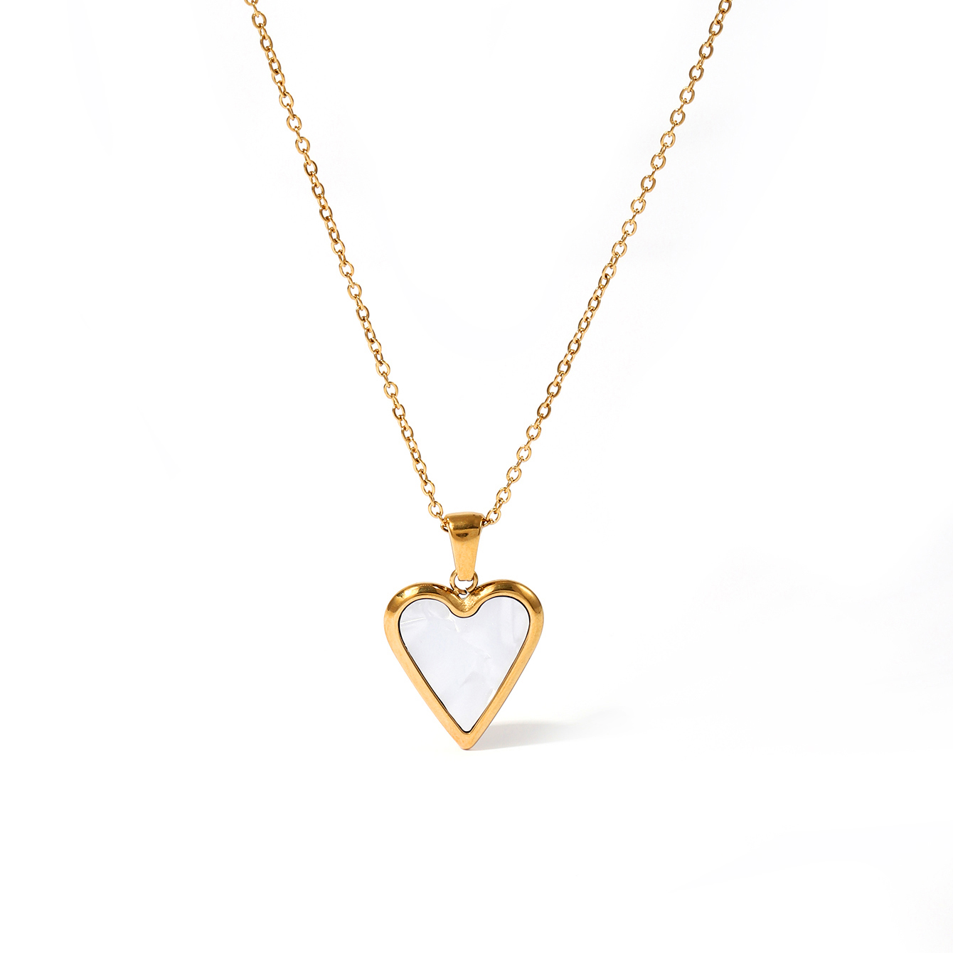 304 Stainless Steel 18K Gold Plated Casual Cute Classic Style Plating Heart Shape Butterfly Pendant Necklace display picture 2