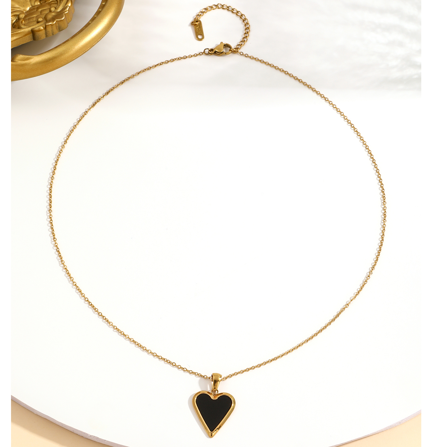 304 Stainless Steel 18K Gold Plated Casual Cute Classic Style Plating Heart Shape Butterfly Pendant Necklace display picture 8