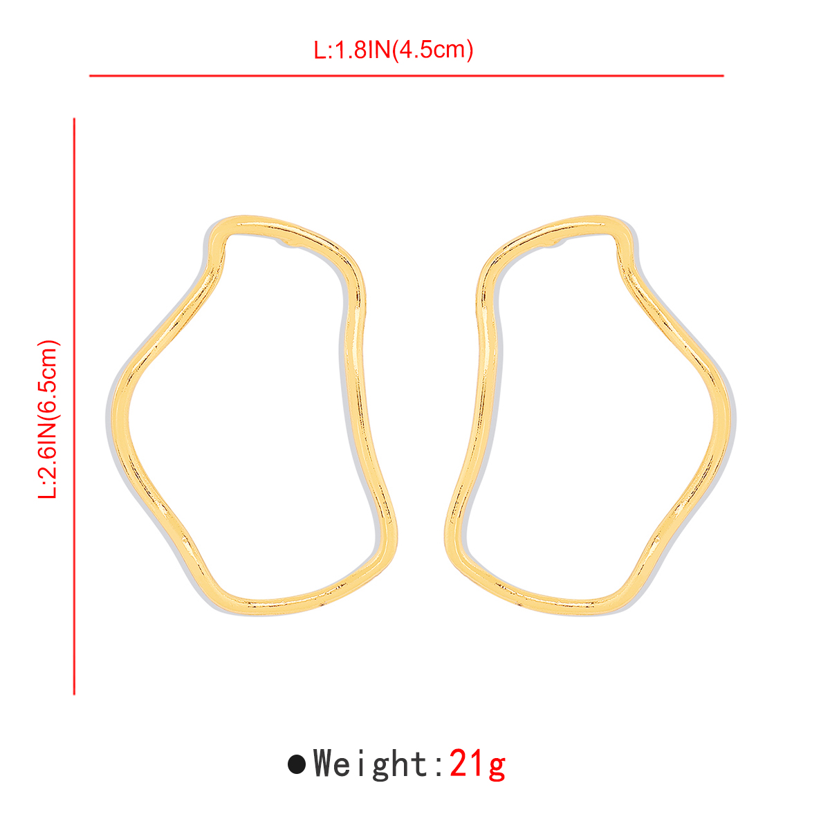 1 Pair Modern Style Simple Style Solid Color Alloy Earrings display picture 1