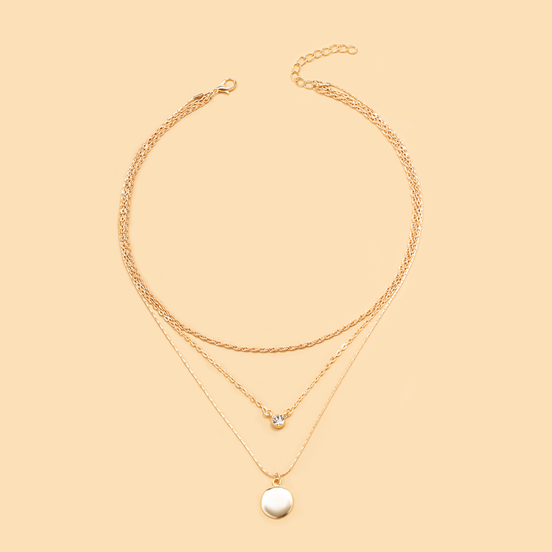 Style Simple Rond Alliage Femmes Collier À Trois Couches display picture 1