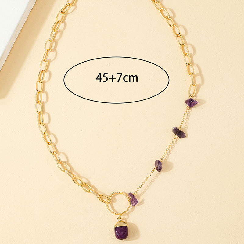 Elegant Color Block Zinc Alloy Plating 14k Gold Plated Women's Pendant Necklace display picture 4