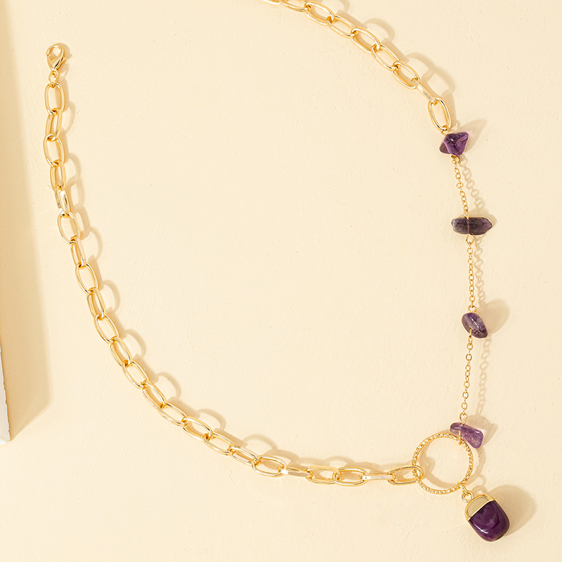 Elegant Color Block Zinc Alloy Plating 14k Gold Plated Women's Pendant Necklace display picture 3
