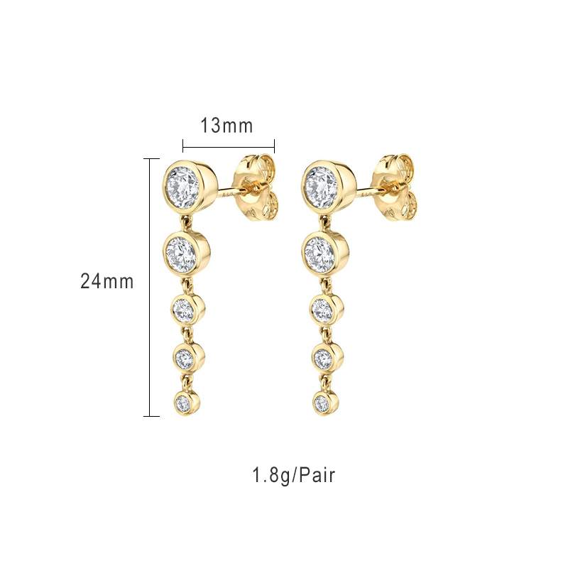 1 Pair Vintage Style Circle Color Block Tassel Plating Inlay Copper Zircon 18k Gold Plated Drop Earrings display picture 1